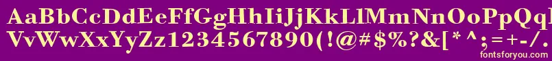 BodoniSixItcBold Font – Yellow Fonts on Purple Background