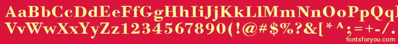 BodoniSixItcBold Font – Yellow Fonts on Red Background