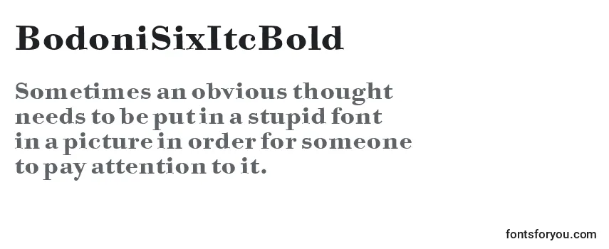 BodoniSixItcBold Font