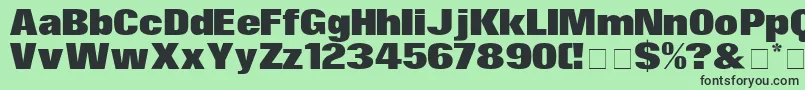 SurinDisplaySsi-Schriftart – Schwarze Schriften auf grünem Hintergrund