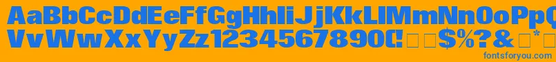 Police SurinDisplaySsi – polices bleues sur fond orange
