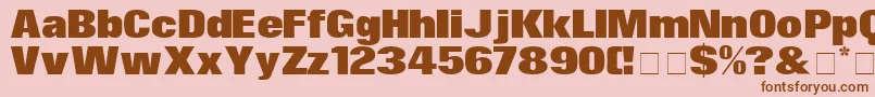 Czcionka SurinDisplaySsi – brązowe czcionki na różowym tle