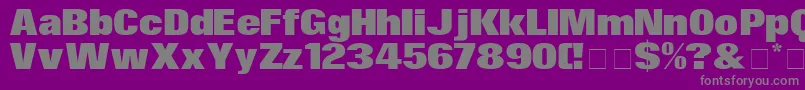 SurinDisplaySsi-fontti – harmaat kirjasimet violetilla taustalla