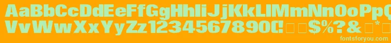 fuente SurinDisplaySsi – Fuentes Verdes Sobre Fondo Naranja