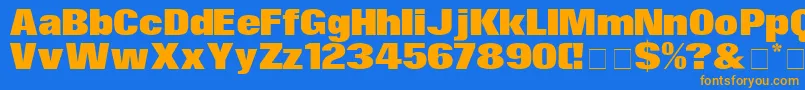 SurinDisplaySsi Font – Orange Fonts on Blue Background