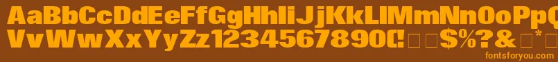 Шрифт SurinDisplaySsi – оранжевые шрифты на коричневом фоне