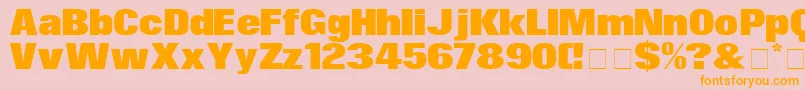 SurinDisplaySsi-Schriftart – Orangefarbene Schriften auf rosa Hintergrund
