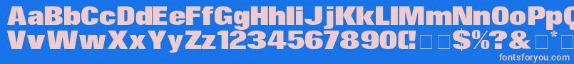 Police SurinDisplaySsi – polices roses sur fond bleu