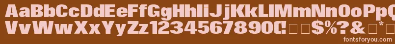 Шрифт SurinDisplaySsi – розовые шрифты на коричневом фоне