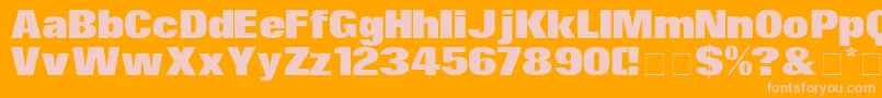 Fonte SurinDisplaySsi – fontes rosa em um fundo laranja