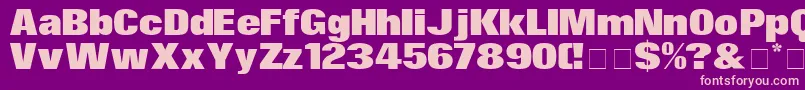 フォントSurinDisplaySsi – 紫の背景にピンクのフォント