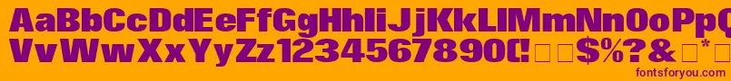 Police SurinDisplaySsi – polices violettes sur fond orange