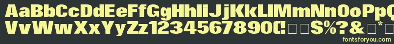 Czcionka SurinDisplaySsi – żółte czcionki na czarnym tle