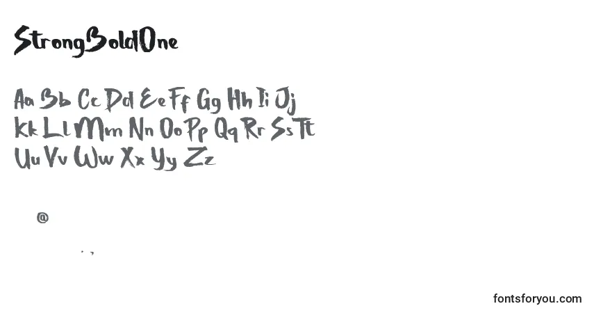 Шрифт StrongBoldOne (71692) – алфавит, цифры, специальные символы