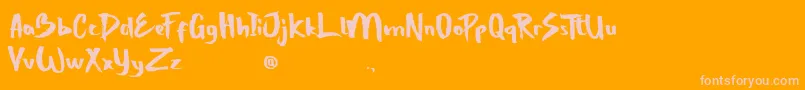 StrongBoldOne Font – Pink Fonts on Orange Background