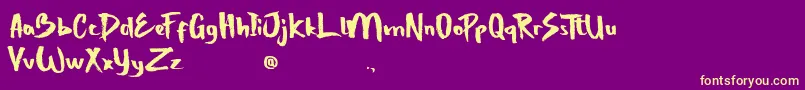 StrongBoldOne Font – Yellow Fonts on Purple Background