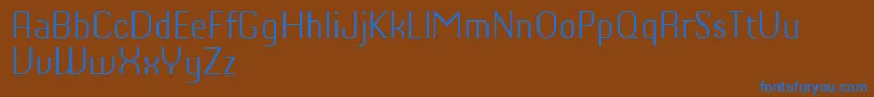 ChiqReducedLight Font – Blue Fonts on Brown Background