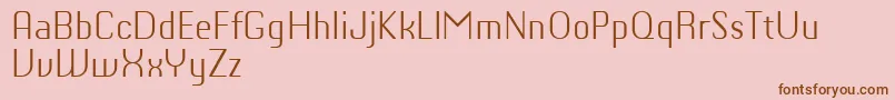 ChiqReducedLight Font – Brown Fonts on Pink Background