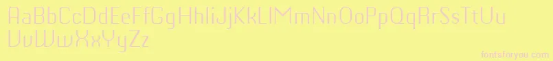 ChiqReducedLight Font – Pink Fonts on Yellow Background