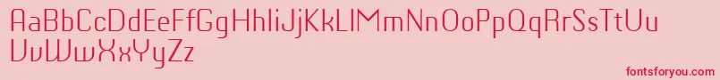 ChiqReducedLight Font – Red Fonts on Pink Background