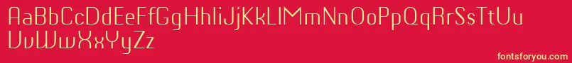ChiqReducedLight Font – Yellow Fonts on Red Background