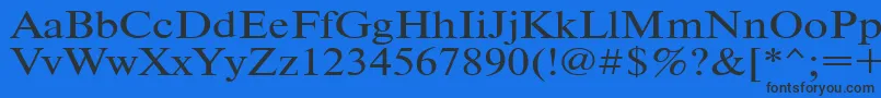 Timeset120n Font – Black Fonts on Blue Background