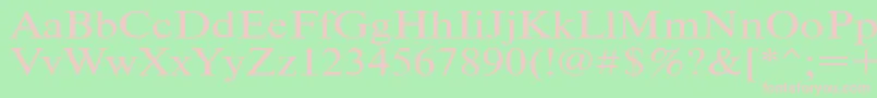 More about Timeset120n Font Timeset120n Font – Pink Fonts on Green Background