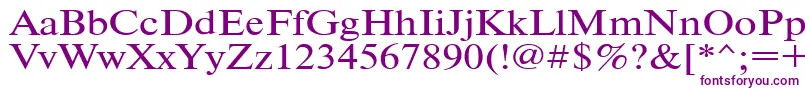 Timeset120n Font – Purple Fonts on White Background