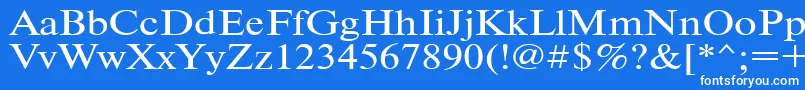 フォントTimeset120n – 青い背景に白い文字