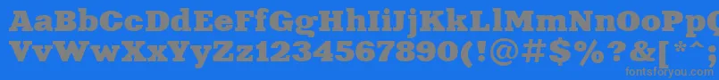 Police Xna81C – polices grises sur fond bleu