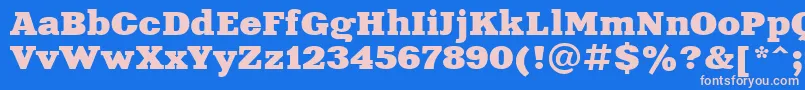 Xna81C-Schriftart – Rosa Schriften auf blauem Hintergrund