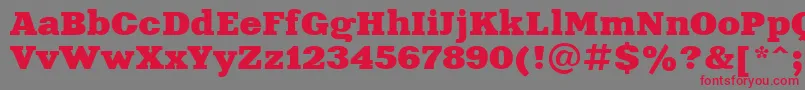Xna81C Font – Red Fonts on Gray Background