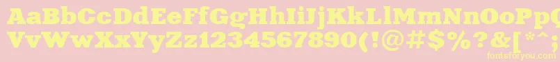 Шрифт Xna81C – жёлтые шрифты на розовом фоне