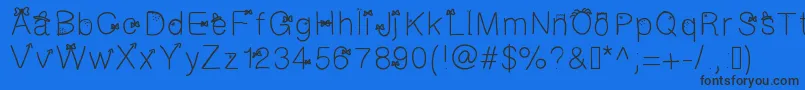 Galfont Font – Black Fonts on Blue Background