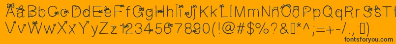 Galfont Font – Black Fonts on Orange Background