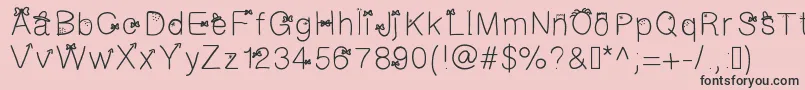 フォントGalfont – ピンクの背景に黒い文字