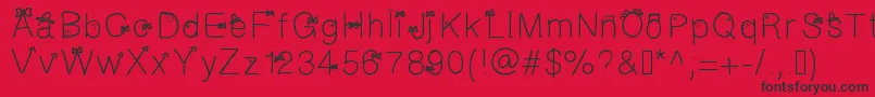 Galfont Font – Black Fonts on Red Background
