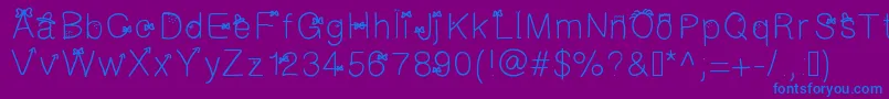 Galfont Font – Blue Fonts on Purple Background