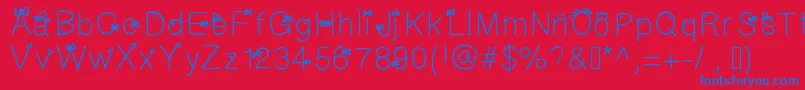 Galfont Font – Blue Fonts on Red Background