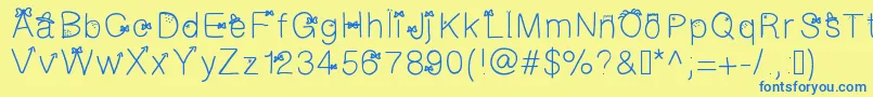 Galfont Font – Blue Fonts on Yellow Background