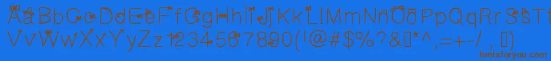 Galfont Font – Brown Fonts on Blue Background