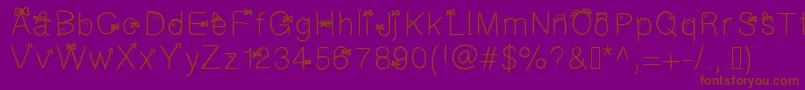 Galfont Font – Brown Fonts on Purple Background