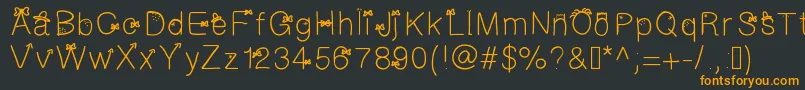 Galfont Font – Orange Fonts on Black Background