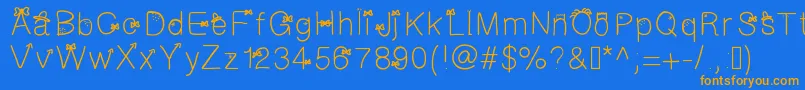 Шрифт Galfont – оранжевые шрифты на синем фоне