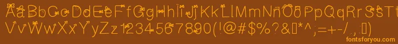 Galfont Font – Orange Fonts on Brown Background