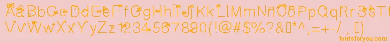 Galfont Font – Orange Fonts on Pink Background