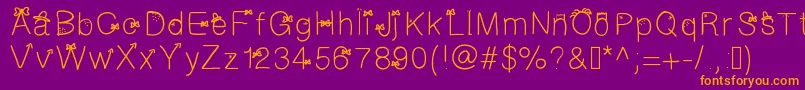 Galfont Font – Orange Fonts on Purple Background