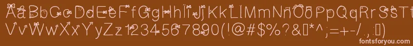 Galfont Font – Pink Fonts on Brown Background