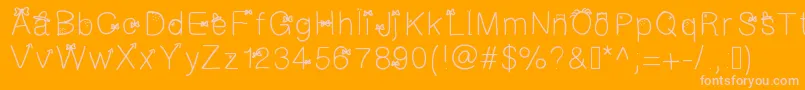 Galfont Font – Pink Fonts on Orange Background