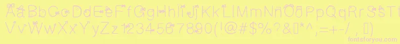 Galfont Font – Pink Fonts on Yellow Background